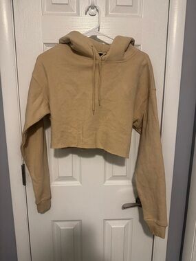 Urban Outfitters “out from under”Cropped Hoodie in Beige Tan XS